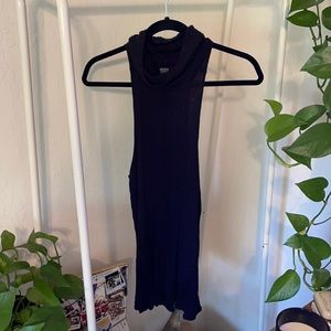 Cowl neck rib tank top